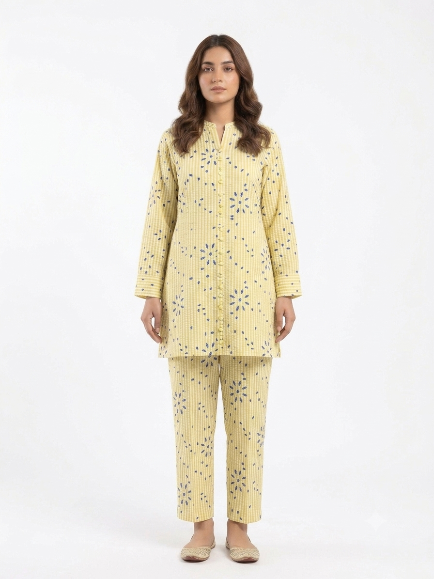 2-Piece Printed Georgette