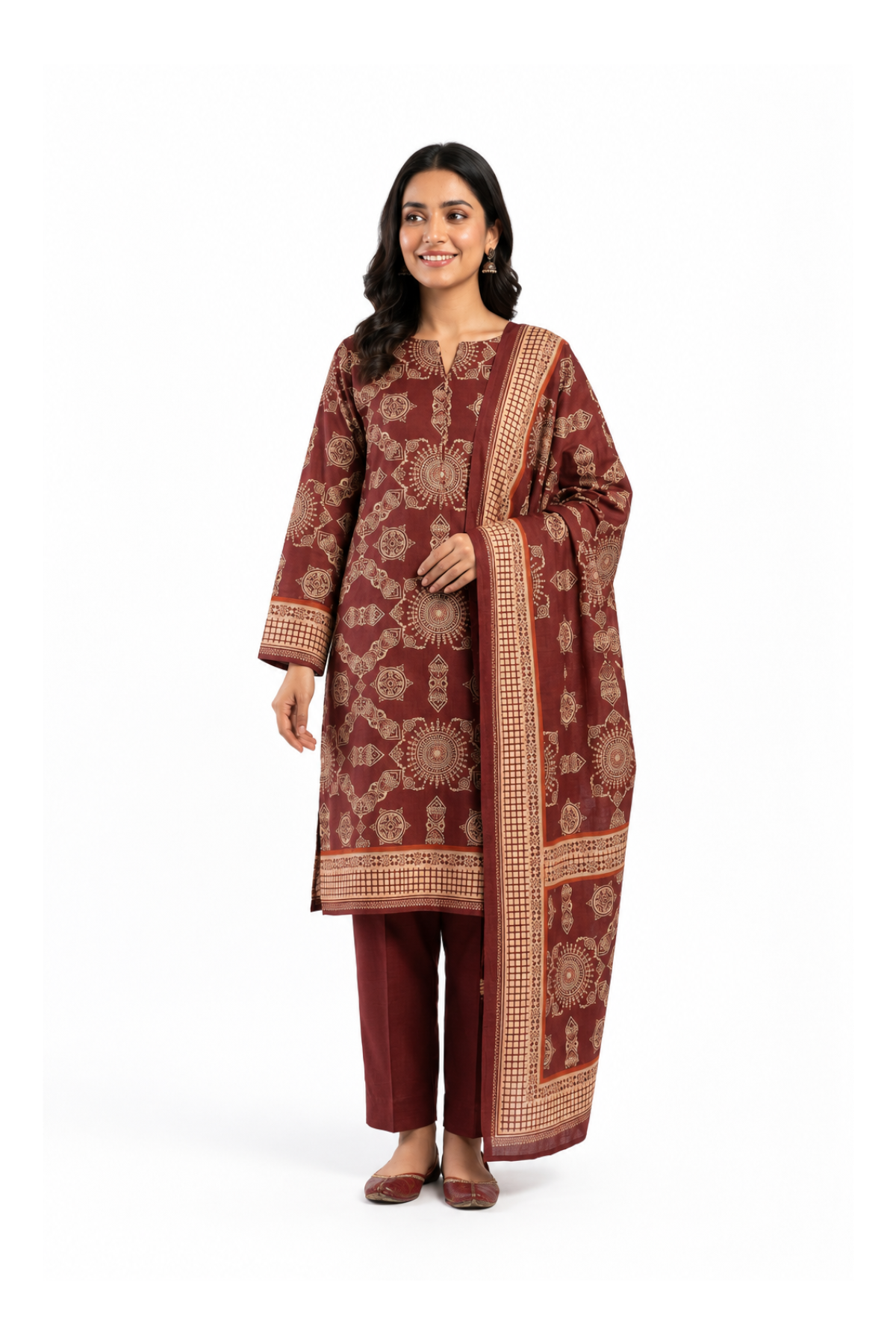 Nishat 3-Piece Khaddar Unstitched Suit
