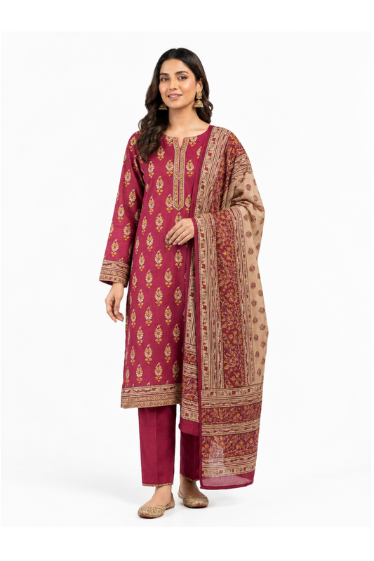 Nishat 3-Piece Khaddar Unstitched Suit