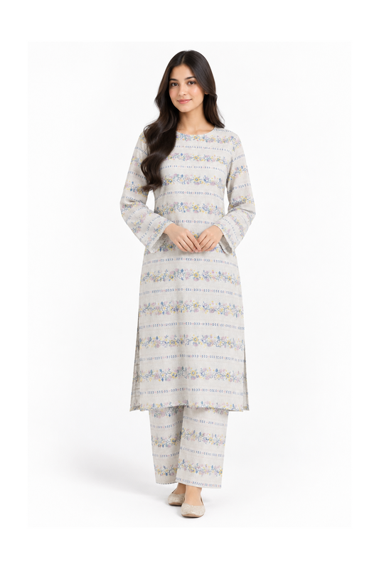 2-Piece Chikankari Cotton – Premium Printed